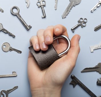 protection-concept-with-lock